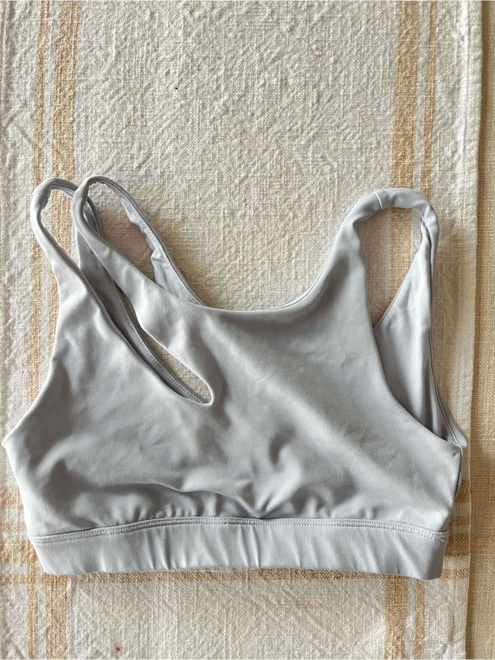 Also Light Gray Women's Peak Cutout Sports Bra